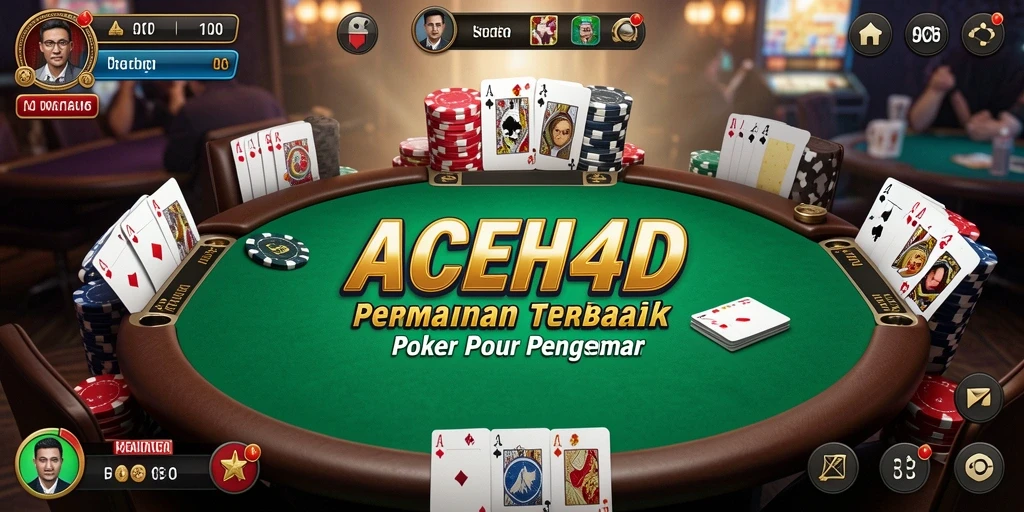 Tampilan gameplay Poker yang menegangkan dan menarik di ACEH4D.