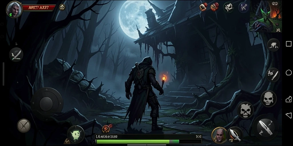 Tangkapan layar AFK77 menampilkan suasana mencekam saat gameplay.