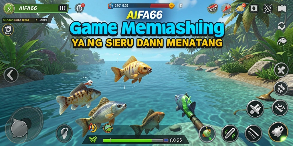 Gameplay memancing yang menakjubkan di AIFA66 dengan berbagai spesies ikan.