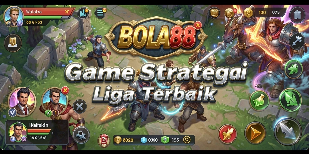 Gameplay BOLA88 dengan strategi tim sepak bola.