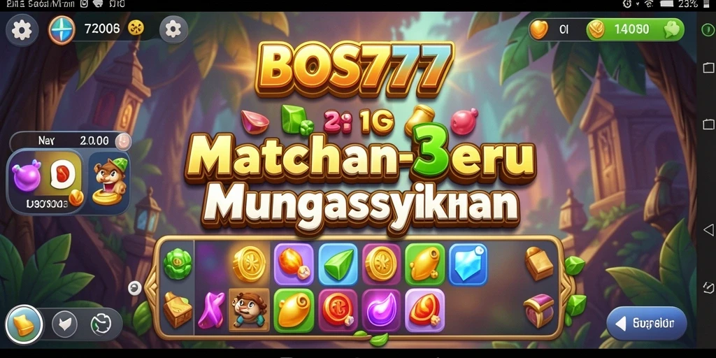 Tampilan menarik dalam gameplay Match-3 BOS777 yang seru.