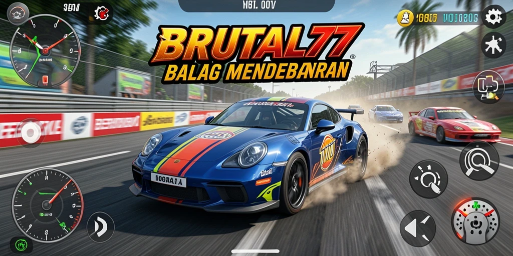 Gameplay BRUTAL77 yang seru dan mendebarkan.