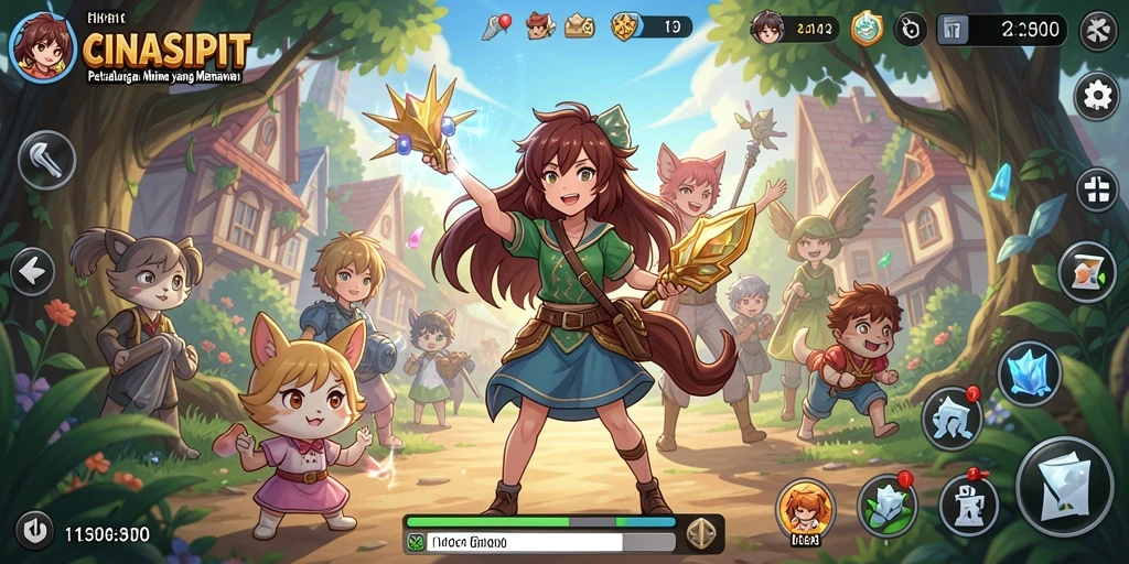 Screeshot CINASIPIT menampilkan aksi seru di dunia Anime.