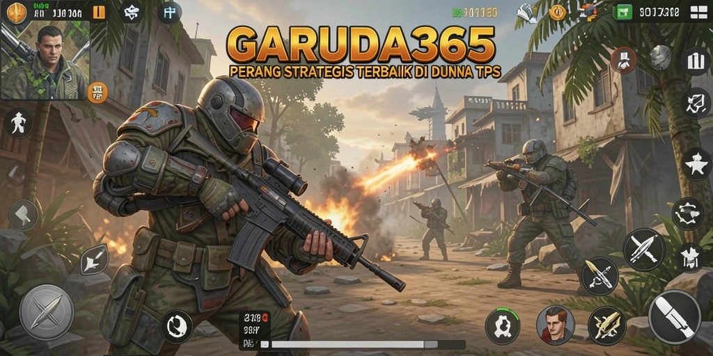 Screenshot GARUDA365 menampilkan aksi seru dalam pertempuran TPS.