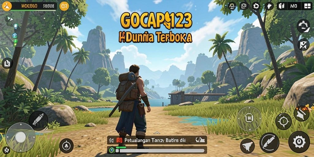 Tampilan gameplay Open World yang memukau dalam GOCAP123.