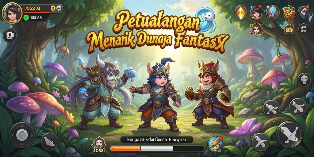 Tampilan gameplay menarik JOSS188 dalam dunia petualangan yang memukau.