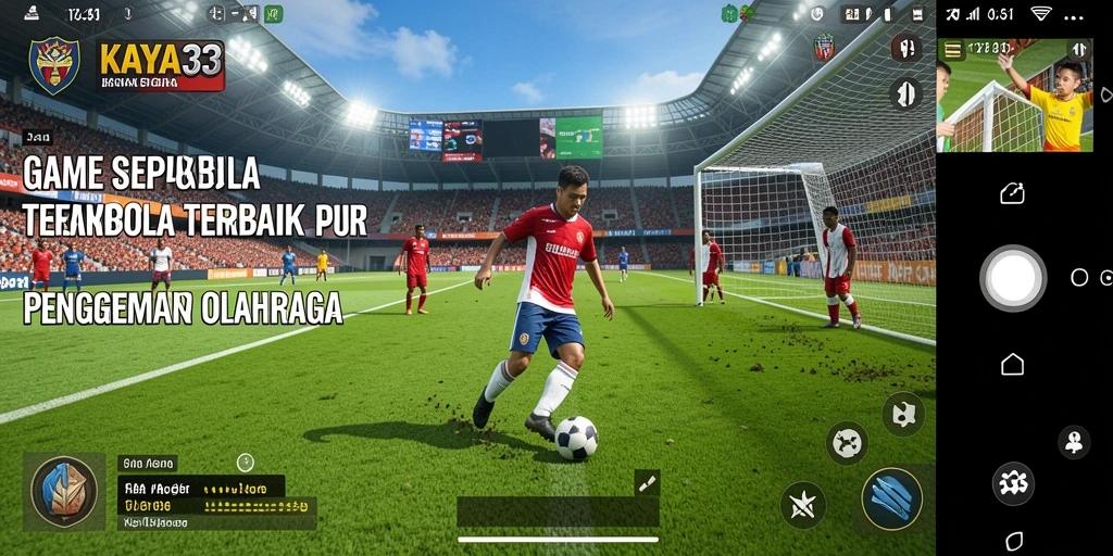 Tampilan gameplay KAYA33 yang memukau dengan aksi sepak bola yang seru.
