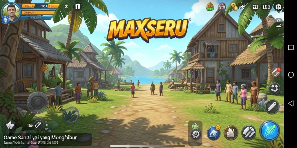 Tampilan gameplay <strong>MAXSERU</strong> yang menarik dan penuh warna.