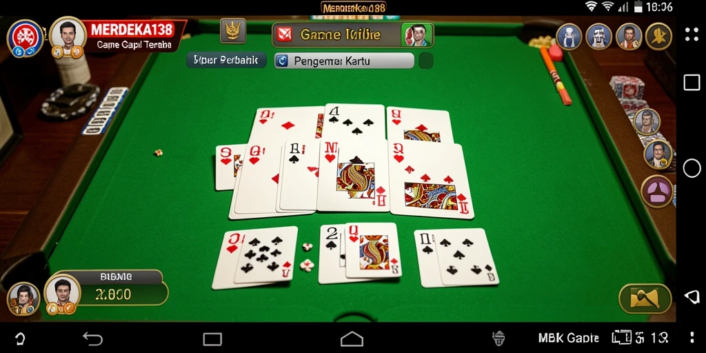 Tampilan seru gameplay Gaple di MERDEKA138.