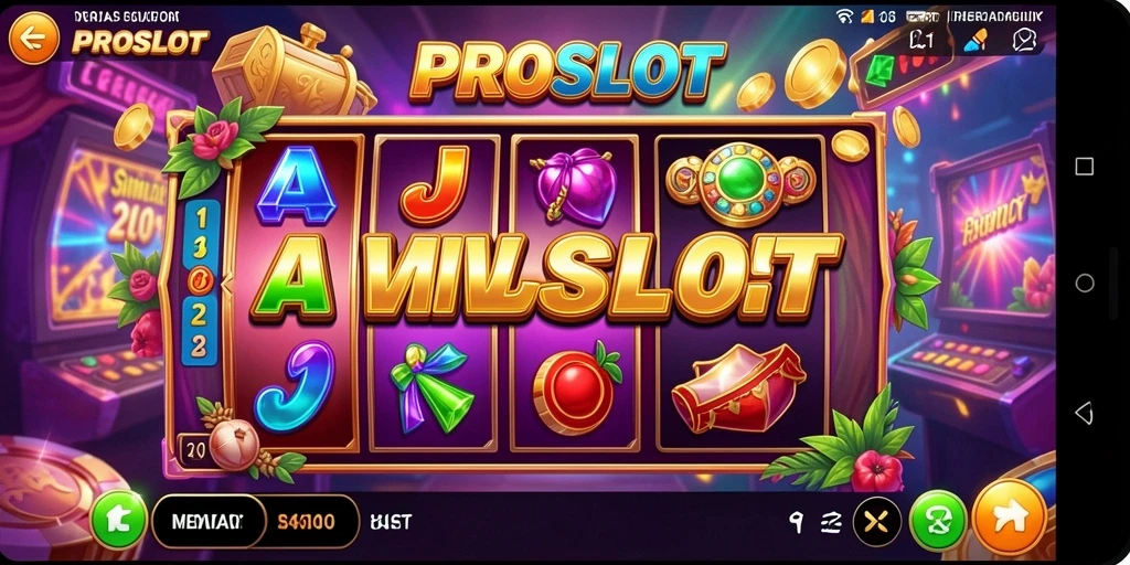 Tampilan menarik dari gameplay PROSLOT yang penuh warna.