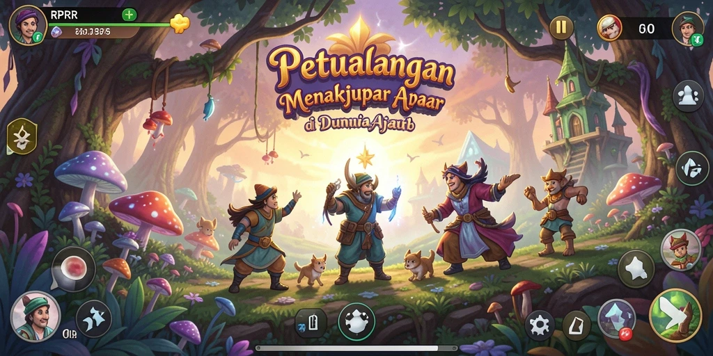 Tangkapan layar menampilkan aksi seru di dunia RPRR.