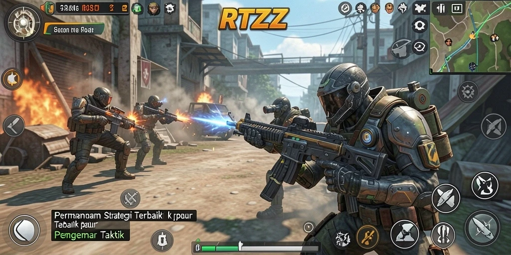 Tampilan menakjubkan dari gameplay RTZZ yang mendebarkan.