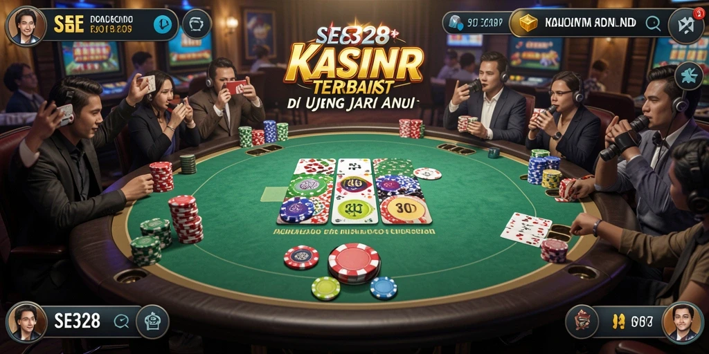 Screenshot gameplay SE328 menghadirkan keseruan bermain Poker.
